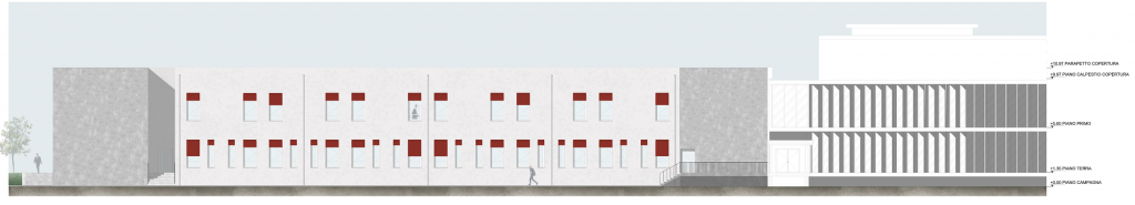progetto ospedale argenta prospetto nord